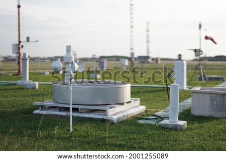 meteorological equipment and sensors placed in a wide and spacious meteorological instrument park. This equipment is used to obtain meteorological and climatological data