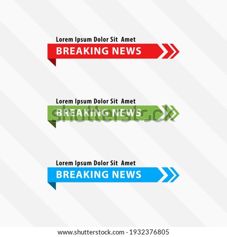 TV live news bars vector illustrations. Design template vector