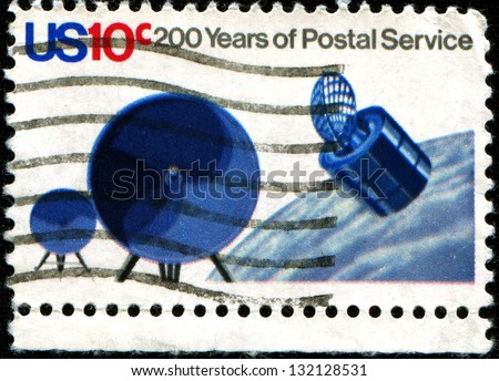 USA -CIRCA 1970: A stamp printed in United States of America honoring 200 Years of Postal Service, Circa 1970