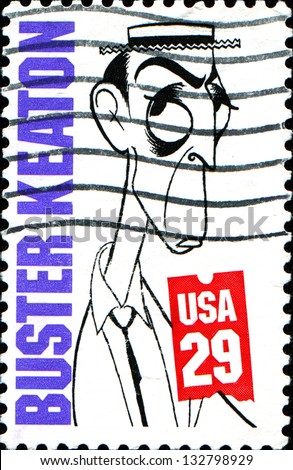 USA - CIRCA 1994: A stamp printed in United States of America shows Buster Keaton - American comic actor, filmmaker, producer and writer, circa 1994
