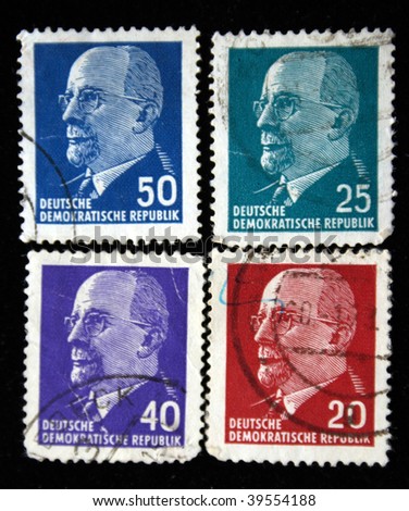Gdr- Circa 1960s: Stamps Printed In Gdr (East Germany) Shows Walter ...