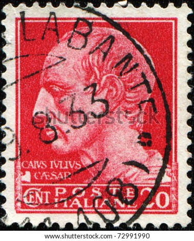 Italy - Circa 1933: A Stamp Printed In Italy Shows Portrait Of Gaius ...