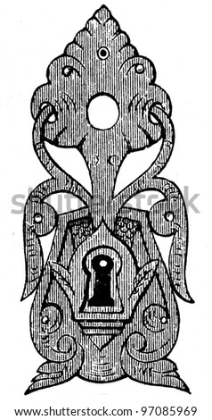 Gothic decorative cover on the keyhole, Germany, 15th century - an illustration to article \