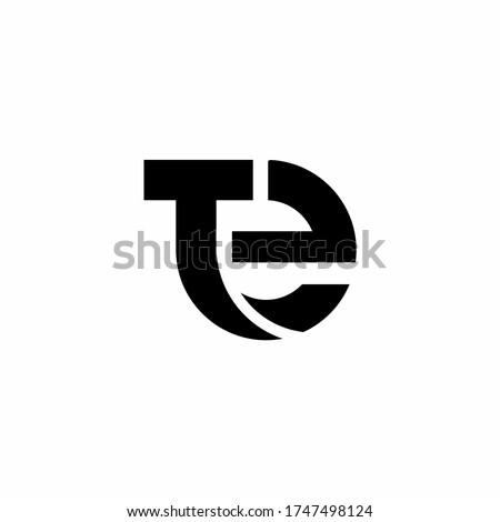 TE T E letter logo design vector