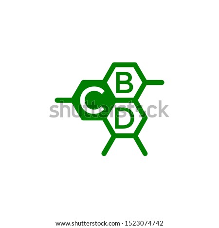 CBD Oil.Marijuana leaf. Medical cannabis. Hemp oil. Cannabis extract. Icon product label and logo graphic template. Isolated vector illustration