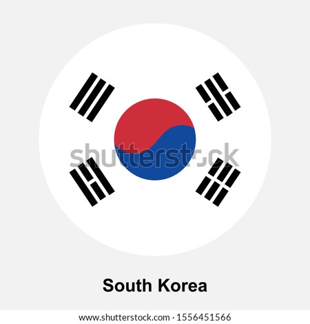 South Korea flag icon isolated vector illustration