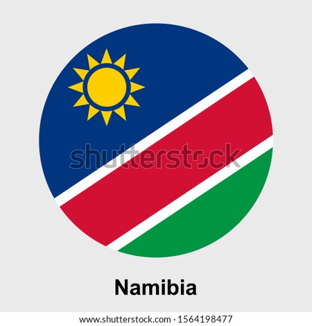 Namibia flag icon isolated vector illustration