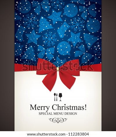 Christmas and New Year  Vector greeting card