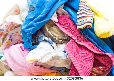 Heap Wash clothes close-up