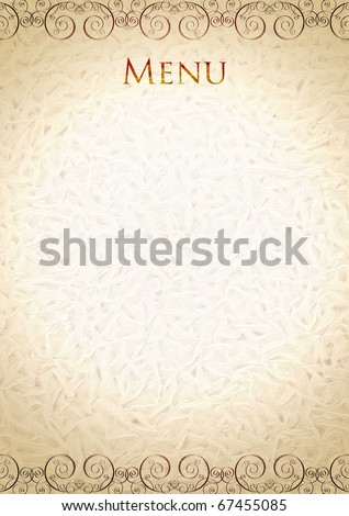 Menu Background. Worn Paper. Stock Photo 67455085 : Shutterstock