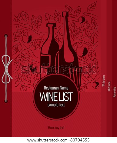 Vector. Wine list design