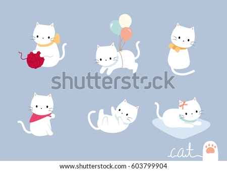 set lovely cat 