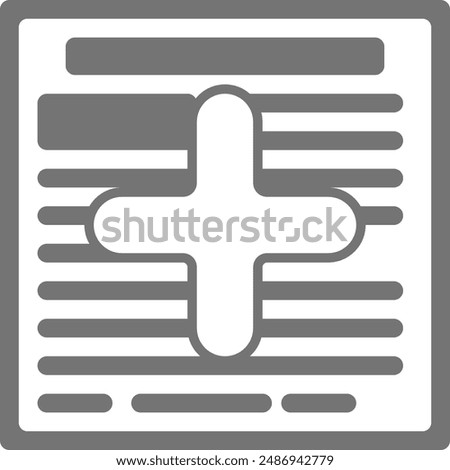 Add document flat vector icon