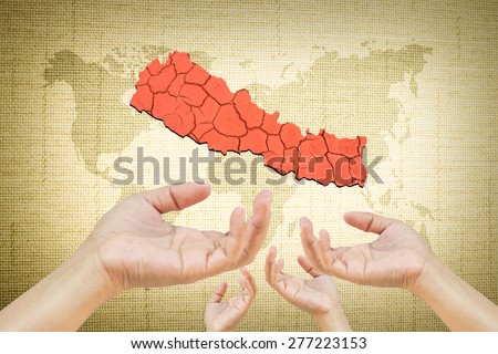 Nepal Map Three Dimensional,Landslides, earthquakes.help