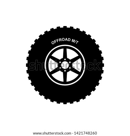 off road tire icon vector illustration - vector