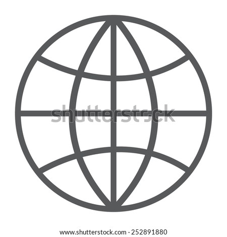 gray Internet – vector icon