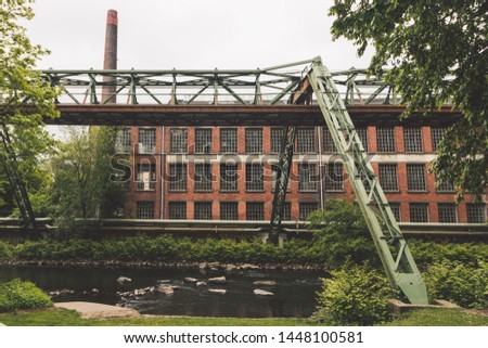 Similar – Image, Stock Photo Wuppertal suspension railway, monorail above the Wupper.