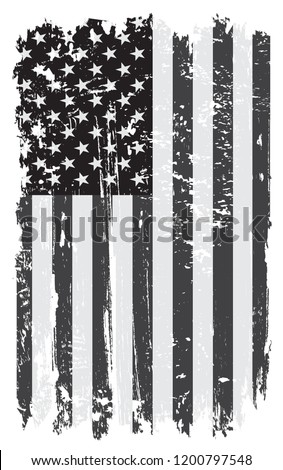 Grunge USA flag.Vector old American flag.