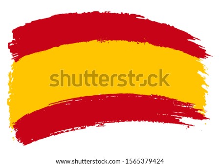 Flag of Spain in grunge style.