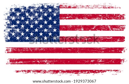 Old vintage flag of United States.