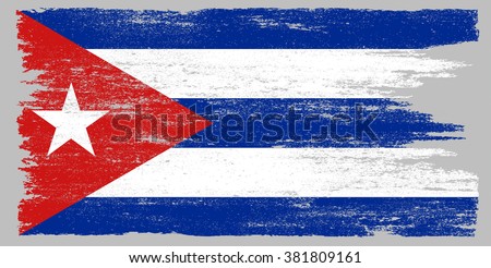 Grunge flag of Cuba.Cuba flag vector illustration.
