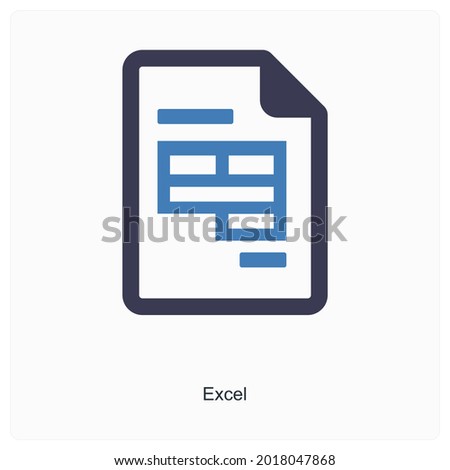Excel File or Document Icon Concept