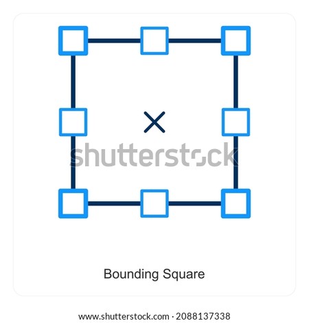 Bounding Or Square Box Icon Concept