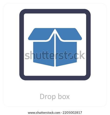 Drop Box And Parcel icon concept