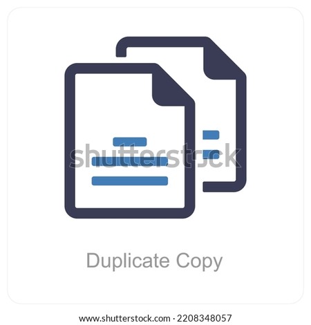 Duplicate Copy and Files icon concept