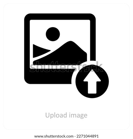 Upload Image and upload icon concept