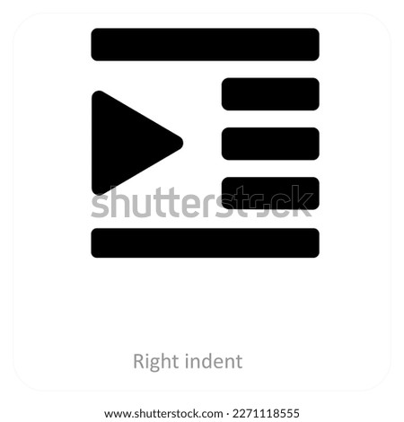 right indent and format icon concept