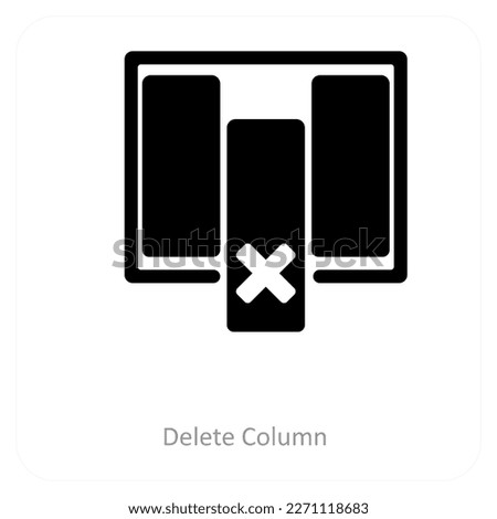 delete column and remove icon concept