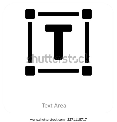 text area and text icon concept