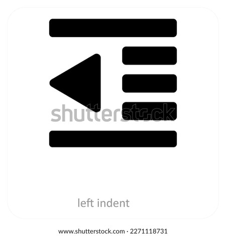 left indent and format icon concept