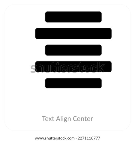 text align center icon concept