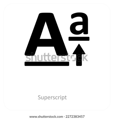 superscript and rectangle icon concept