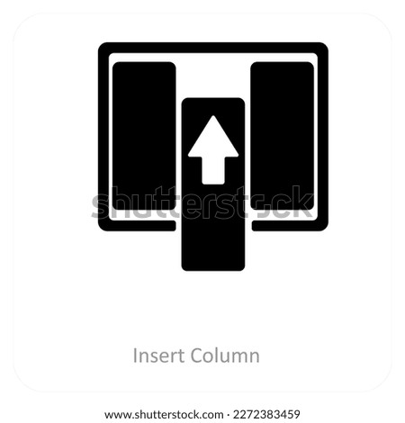 insert column and insert icon concept
