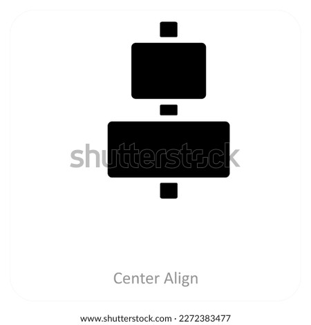 center align and alignment icon concept