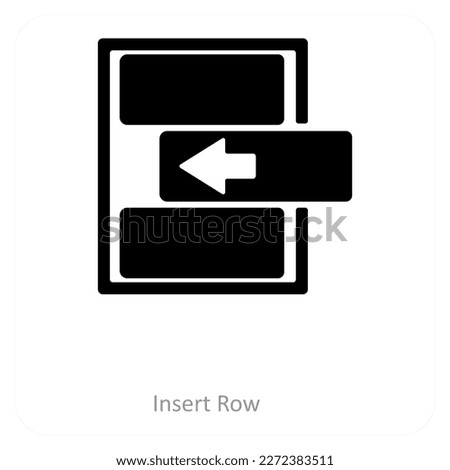 insert row and insert icon concept