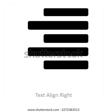 text align right icon concept