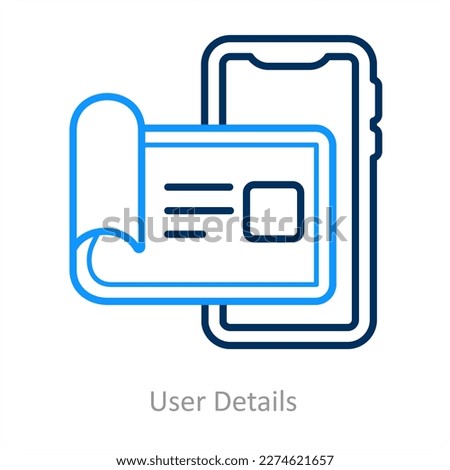 User details and details icon concept