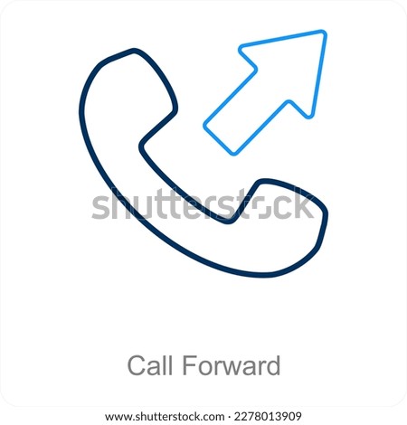 Call Forward and calling icon concept