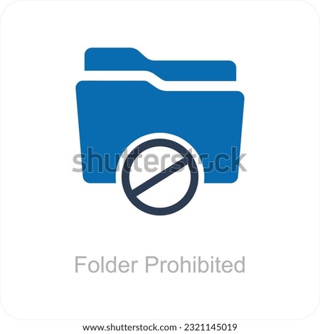 Folder Prohibited and File Icon Concept