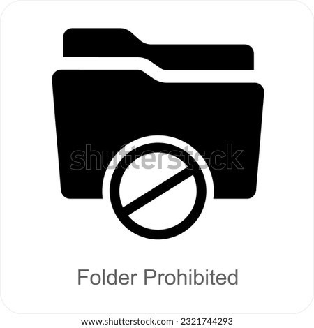 Folder Prohibited and File Icon Concept