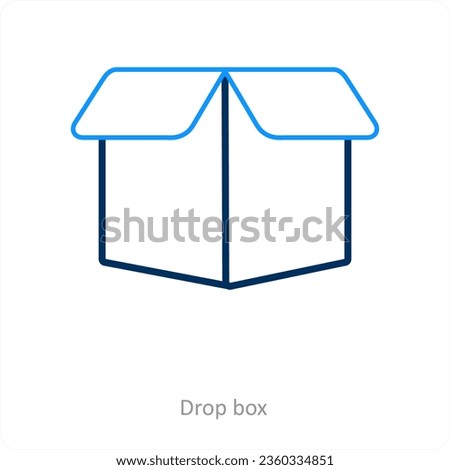 Drop box and storage icon concept