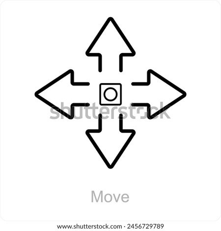 Move and direction icon concept