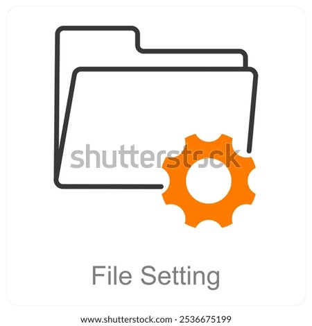 File Setting and GDPR icon concept