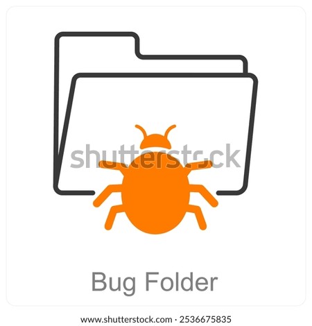 Bug Folder and File icon concept