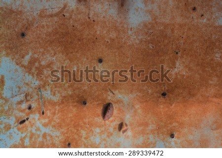 Texture, Background. Metal rusty painted plate