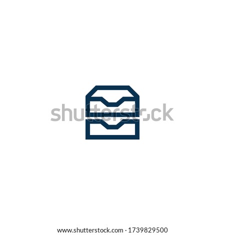 Multiple Inbox - Pictograph | Line Icon